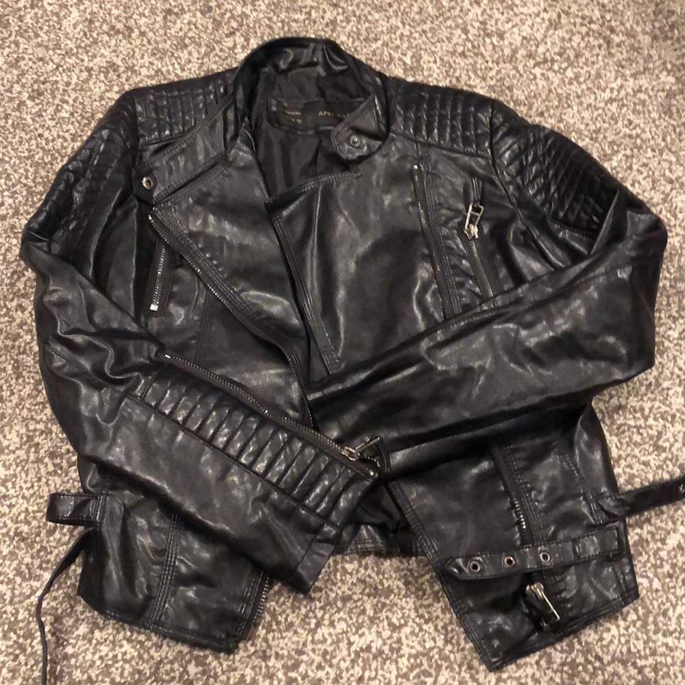 Black leather jacket